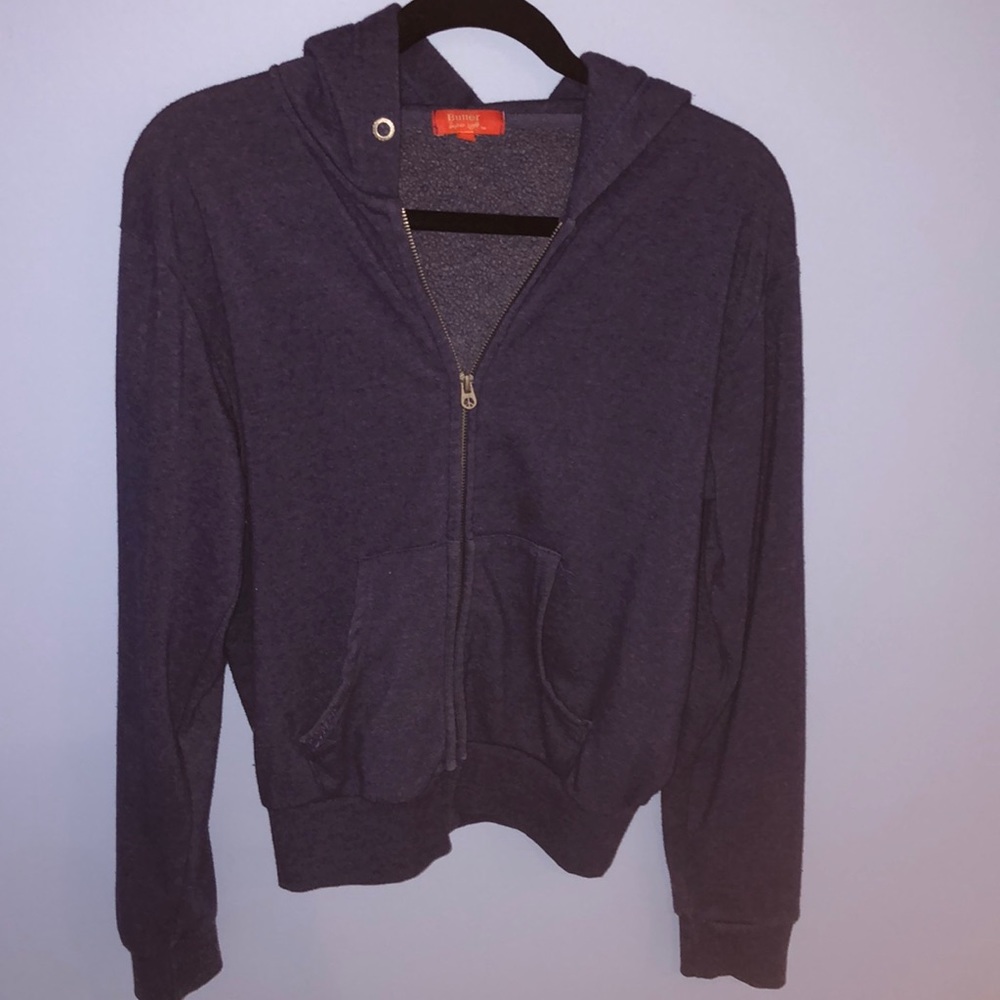 Butter Emoji Zip Up Hoodie Gem